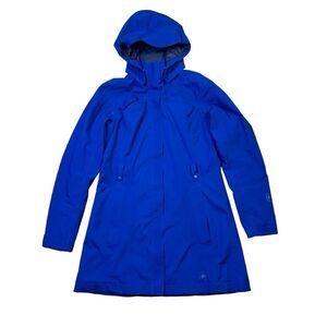 REI Jacket Womens S Blue Full Zip Shell Hooded Outdoors Elements Rain Hiking
